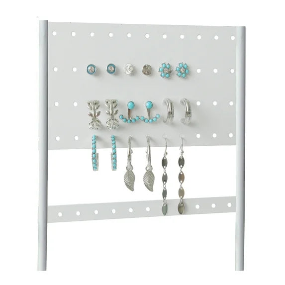 Time and Tru 9-Piece Women's Silver & Faux Turquoise Earring Set