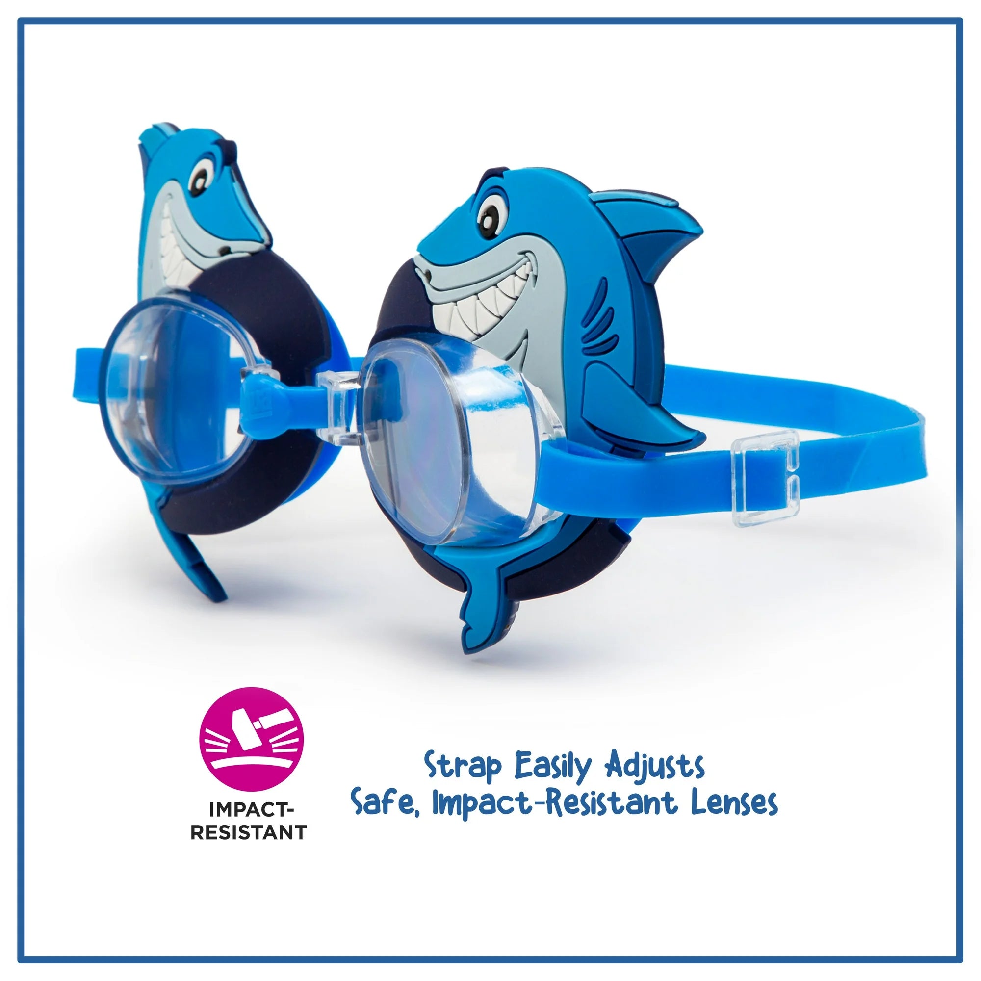 Eye Pop Kids Swim Goggles - Blue Shark
