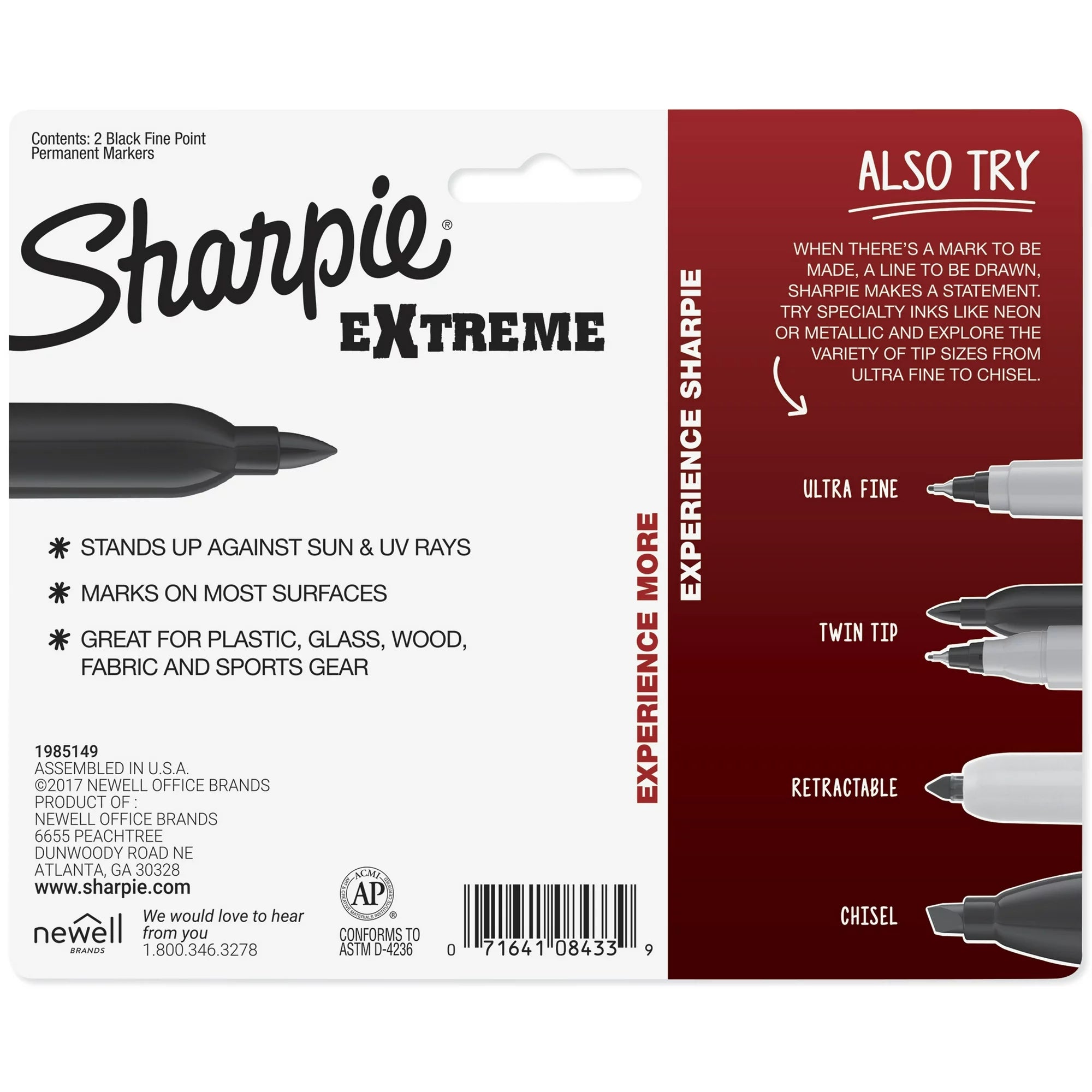 Sharpie Extreme Permanent Markers, Black