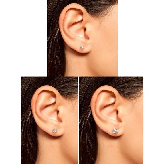 Believe by Brilliance Women's 0.12 Ct. T.W. Stud Earrings -(5.74 in)