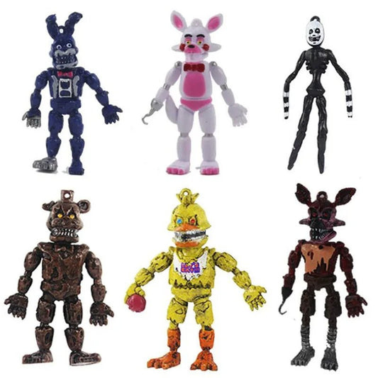 6pcs Five Nights at Freddy's FNAF Toys Action Figures Set for Children, 4 inch - MAK PERSONA ™