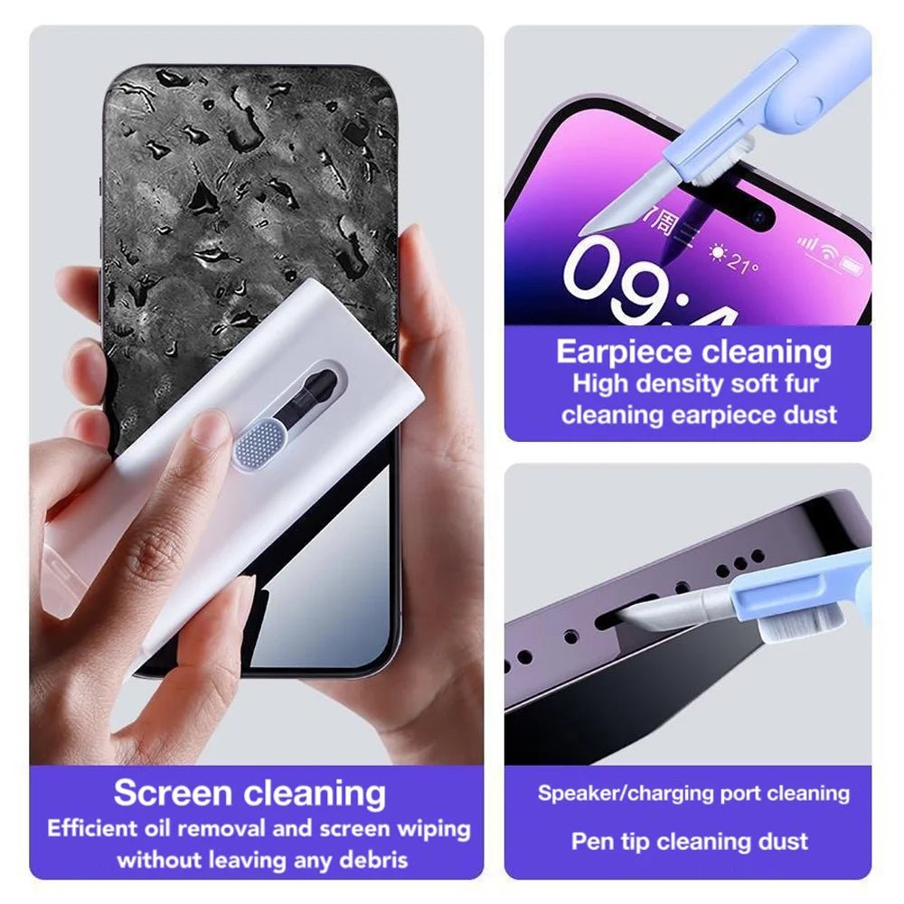 7-in-1 Keyboard Cleaner Kit: Brush, Earphone Cleaning Pen, iPad/Phone Screen Cleaner, Tools, Keycap Puller - MAK PERSONA ™