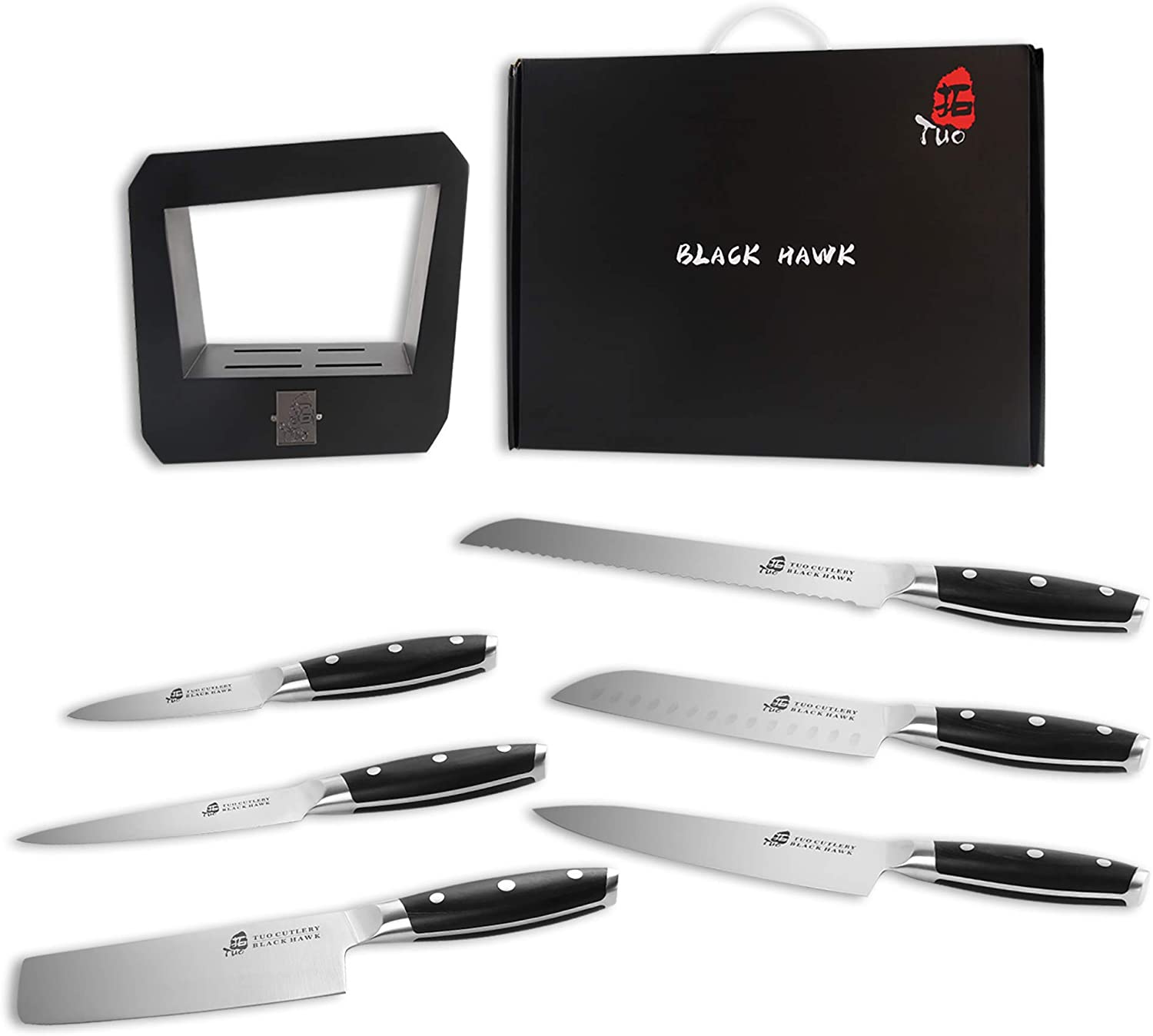 7 Pcs Kitchen Knife Set with Wooden Block - MAK PERSONA ™