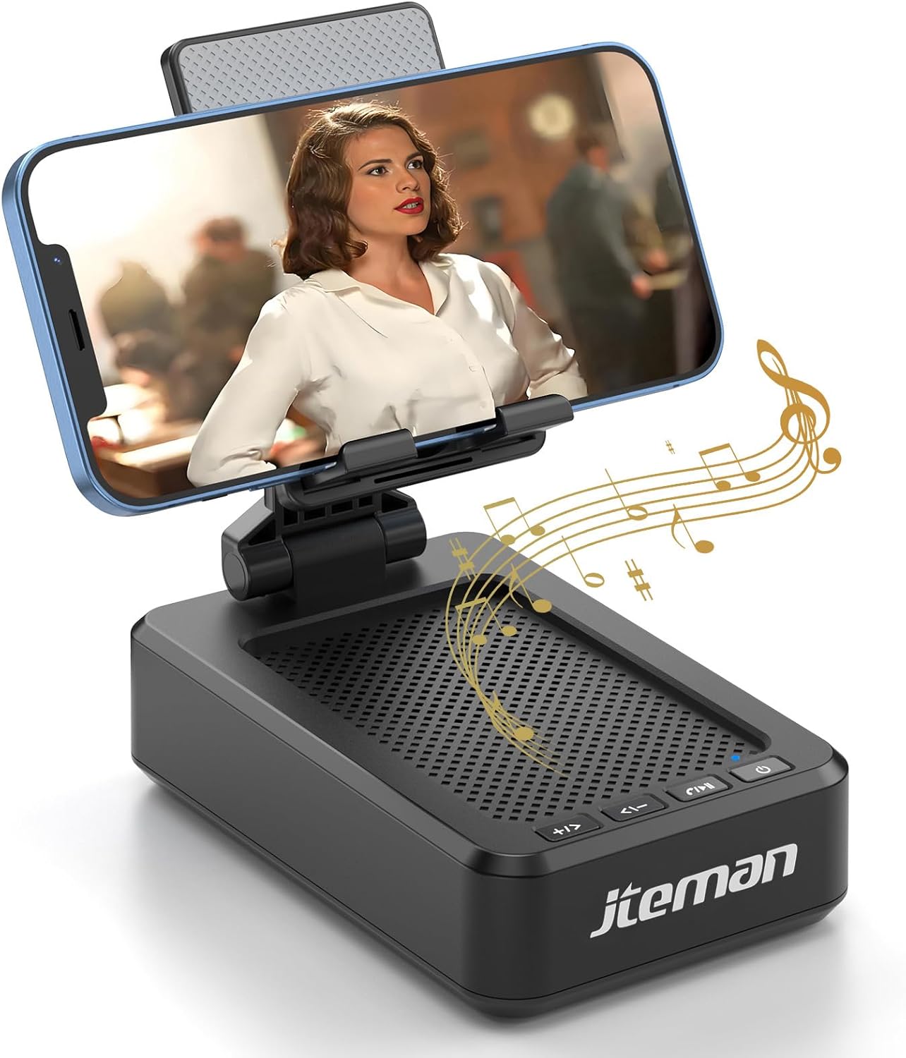 Wireless Bluetooth Speaker Cell Phone Stand with Anti-Slip Base