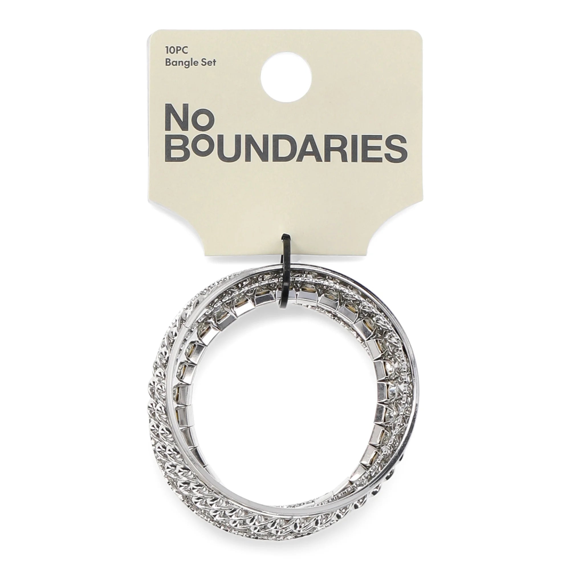 No Boundaries Women’s Shimmering Bangle Bracelet Set – 10-Piece