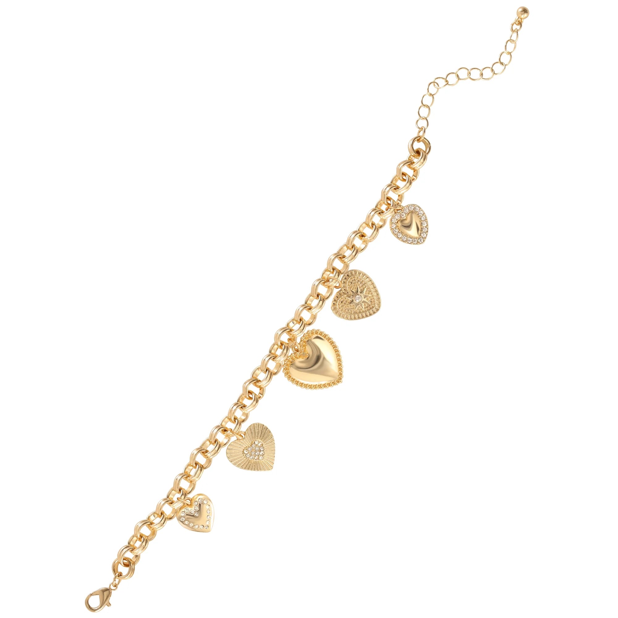 Jessica Simpson Women’s Gold-Tone Charm Bracelet