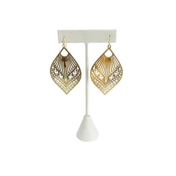 Time and Tru Women's Boho Filigree Metal Earrings