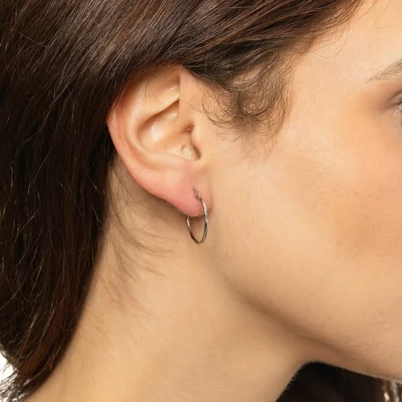 Brilliance Fine Jewelry Women’s 20MM Sterling Silver Hoop Earrings