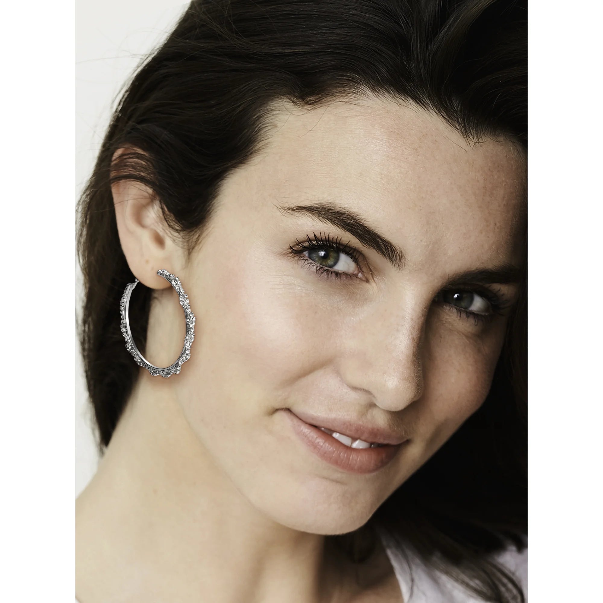 Jessica Simpson Women’s Twisted Hoop Earrings