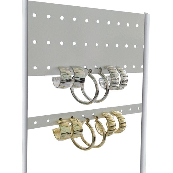 Time and Tru Women’s 6-Piece Two-Tone Hoop Earring Set