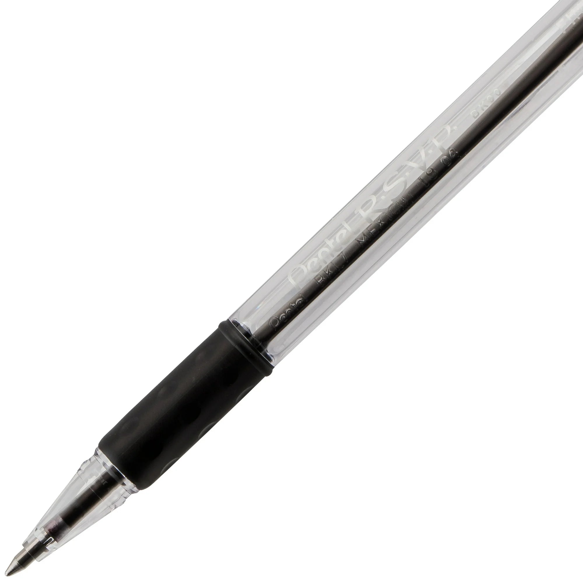 Pentel RSVP Ballpoint Pens ,0.7mm, Black, 5 Pack