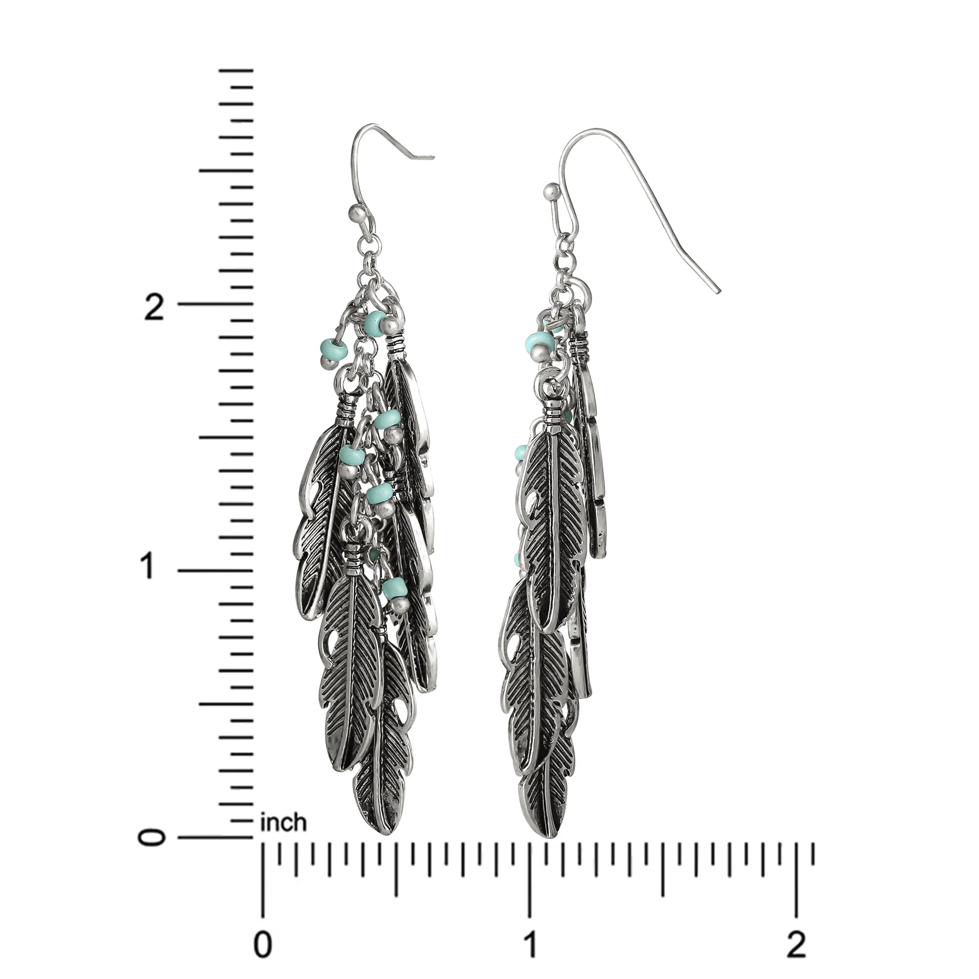 Jessica Simpson Women’s Feather Dangle Earrings