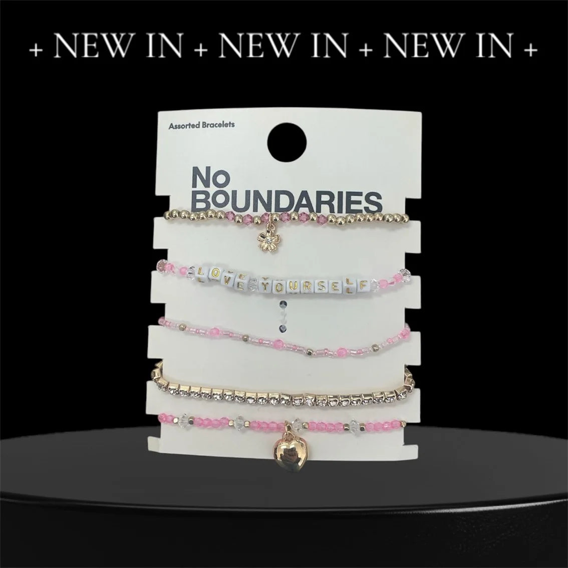No Boundaries Women’s & Teen 5-Piece Beaded  Bracelet Set