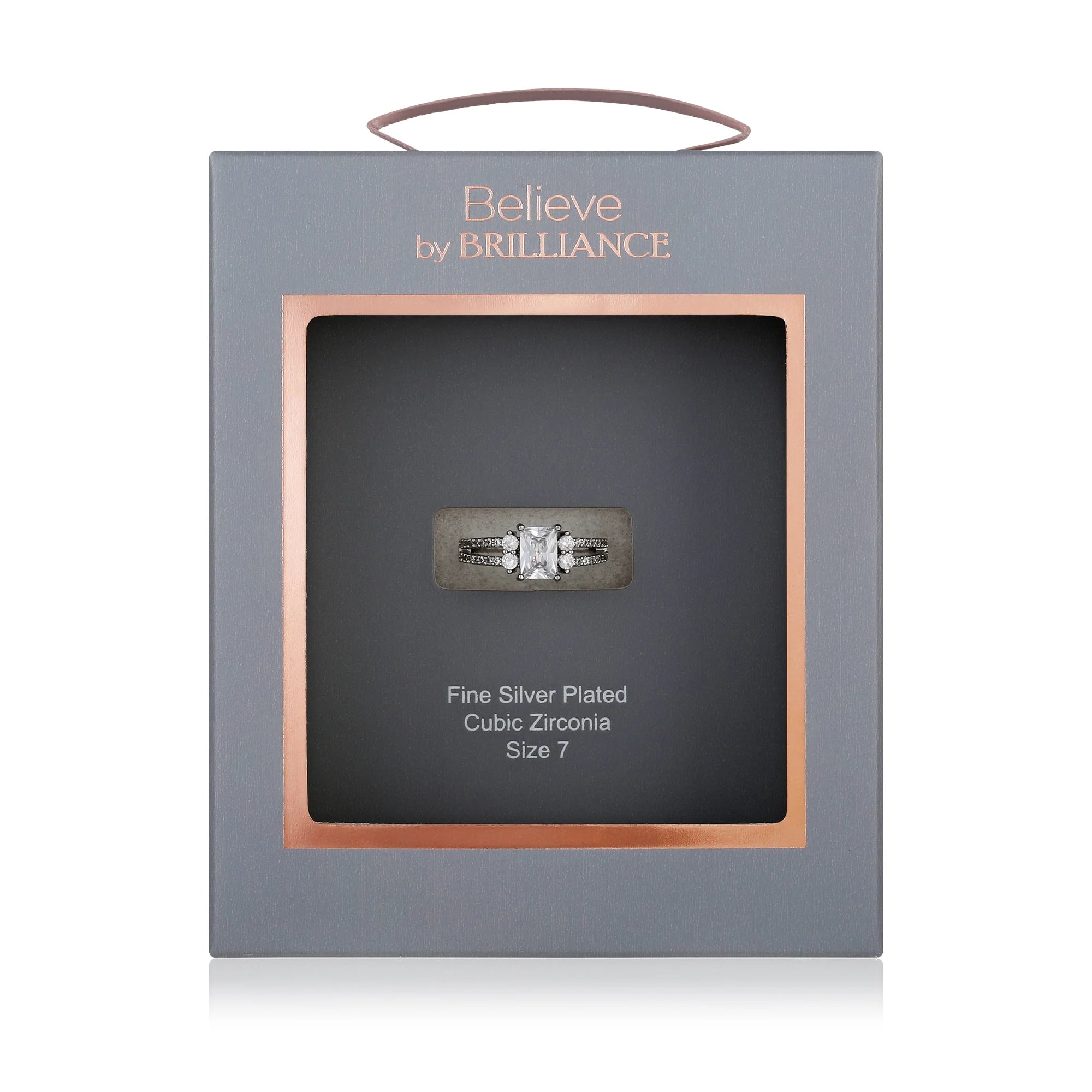 Women's Fine Silver AAA CZ Engagement Ring – Size 7 | Believe in Brilliance