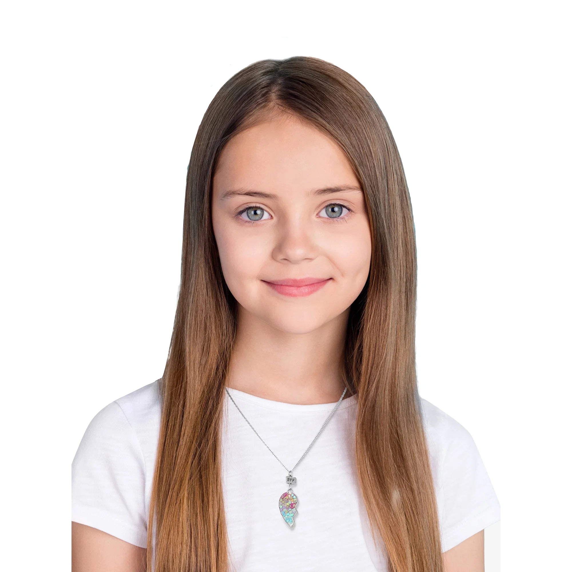 Wonder Nation Girls’ BFF Heart Necklace Set – 2-Piece