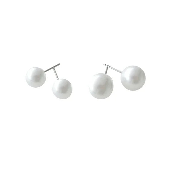Time and Tru Women’s Faux Pearl Stud Earrings – 2-Piece
