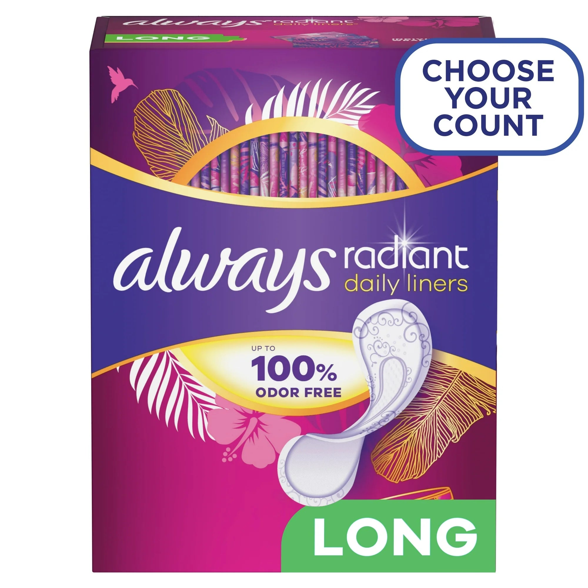 Always Radiant-Light Absorbency Daily Liners