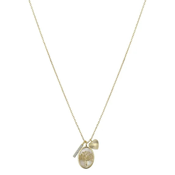 Believe by Brilliance Women’s 14Kt Gold Plated Necklace  – 18” + 2” Extender