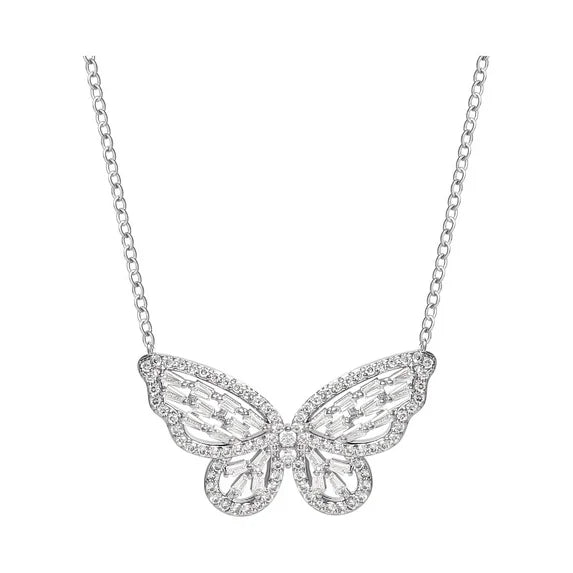 Believe by Brilliance Women's Butterfly Necklace