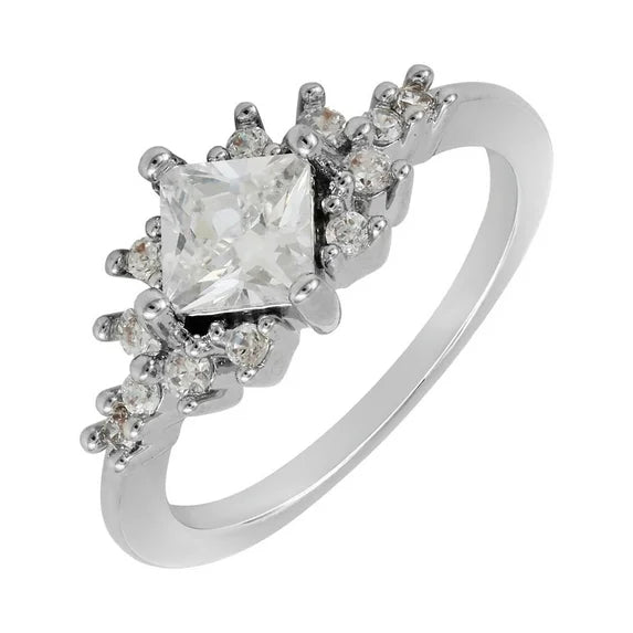 Elegant Silver CZ Engagement Ring – Size 6 | Believe in Brilliance