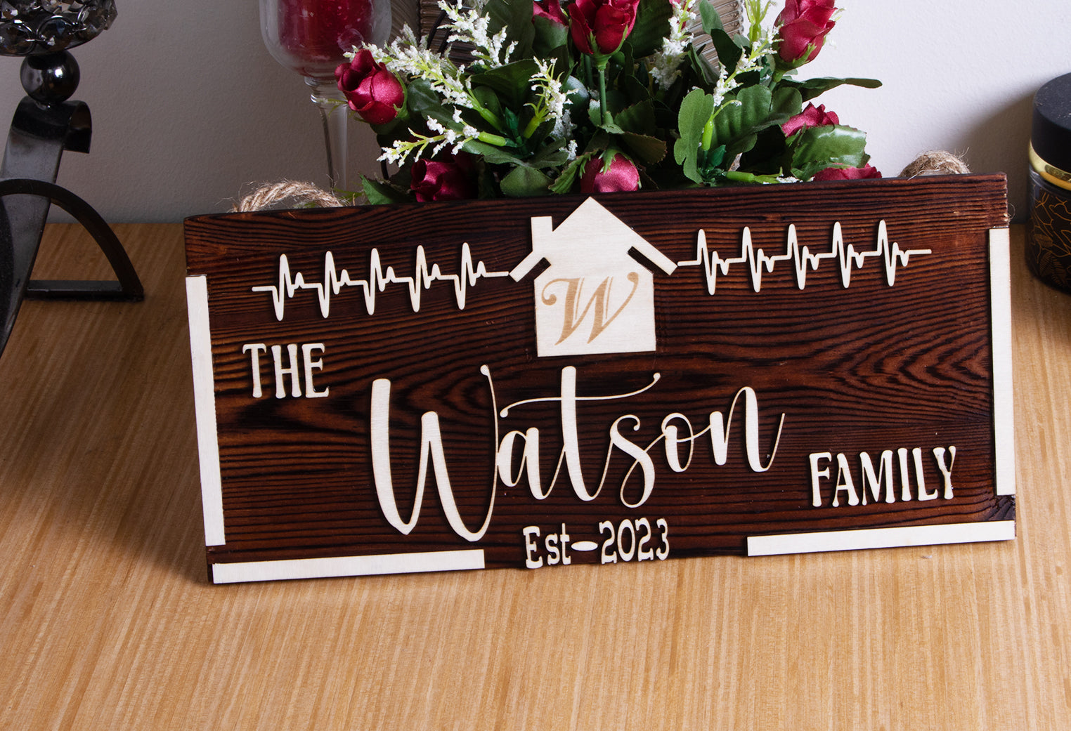Custom Wood Family Last Name Sign | Personalized Farmhouse Décor | Rustic 3D Pallet Established Sign | Personalized Wedding Gift