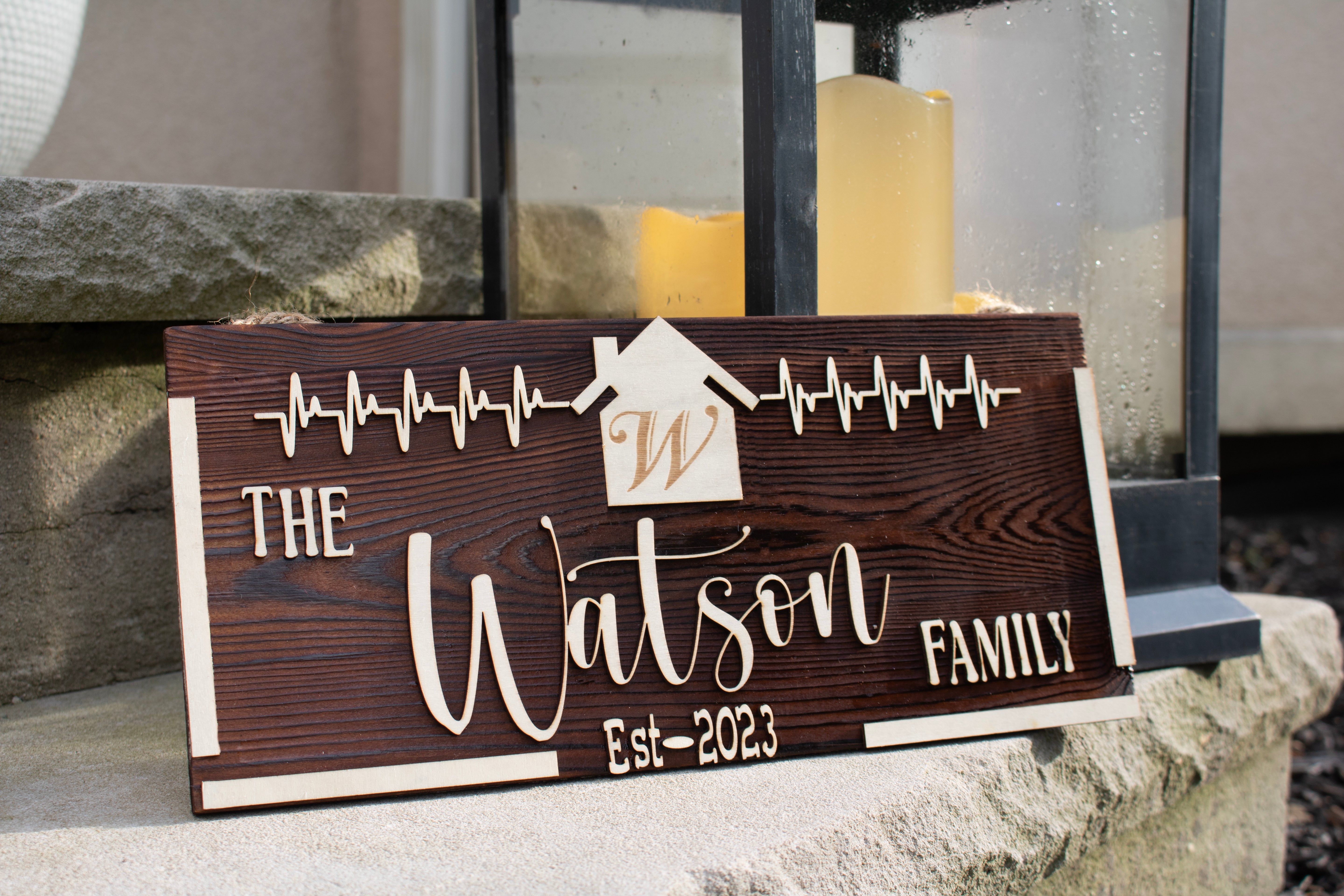 Custom Wood Family Last Name Sign | Personalized Farmhouse Décor | Rustic 3D Pallet Established Sign | Personalized Wedding Gift