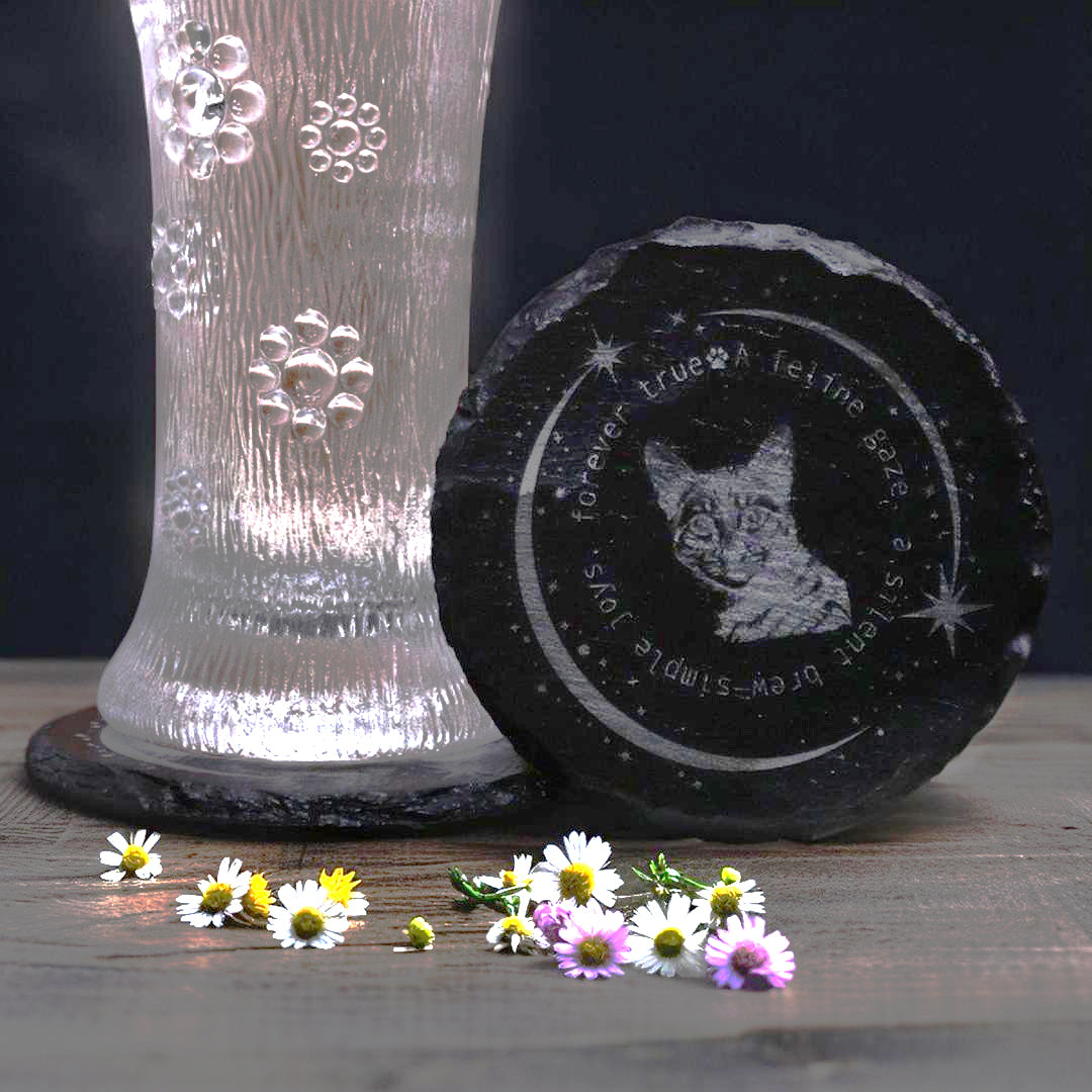 Custom Pet Photo Slate Coaster | Personalized Slate Coasters | Pet Coasters | Cute Coaster | Guest Gift Idea | Single or Multipack Slate