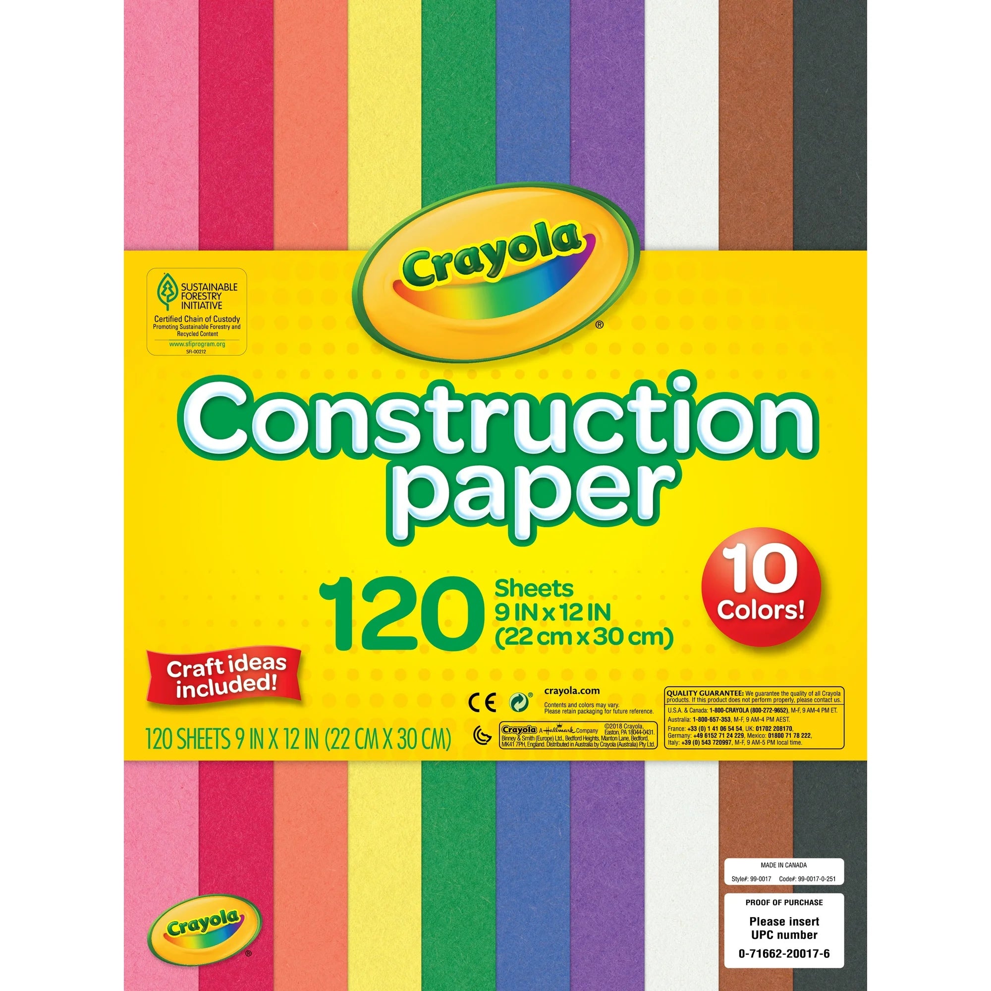 Crayola Construction Colored Paper in 10 Colors