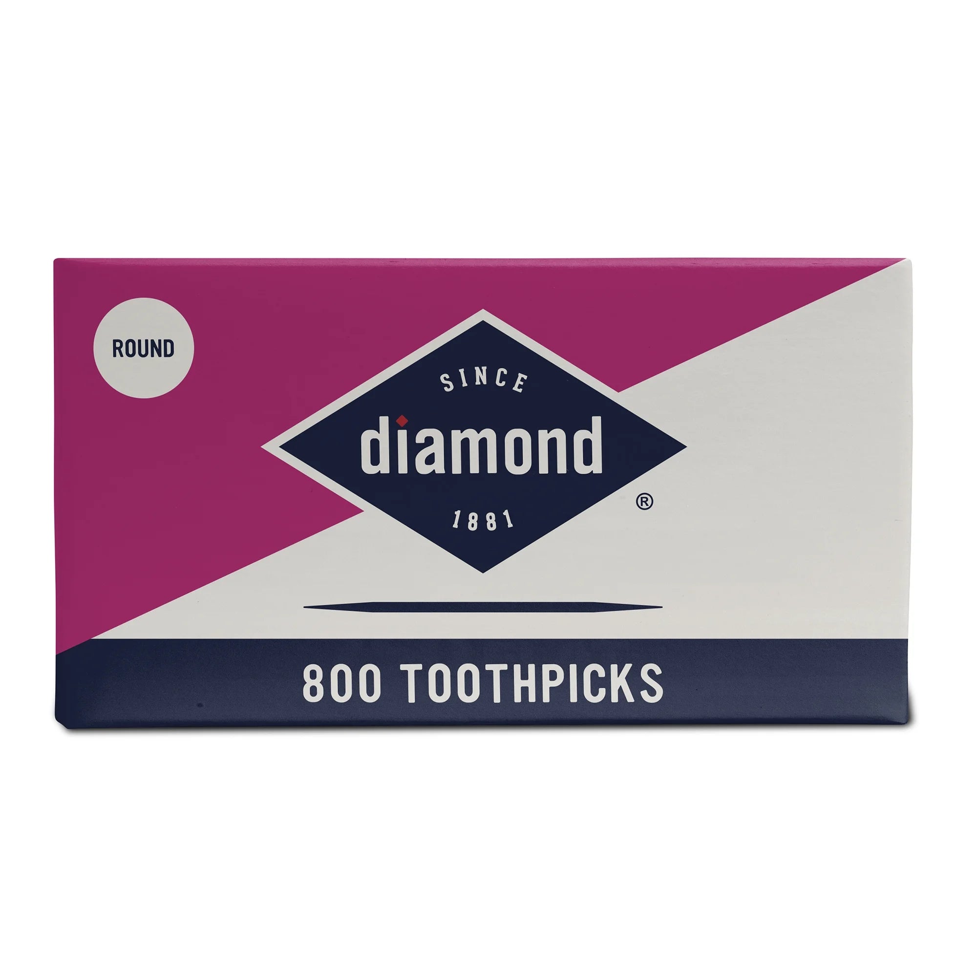 Diamond Classic Round Toothpicks Box, 800 Count