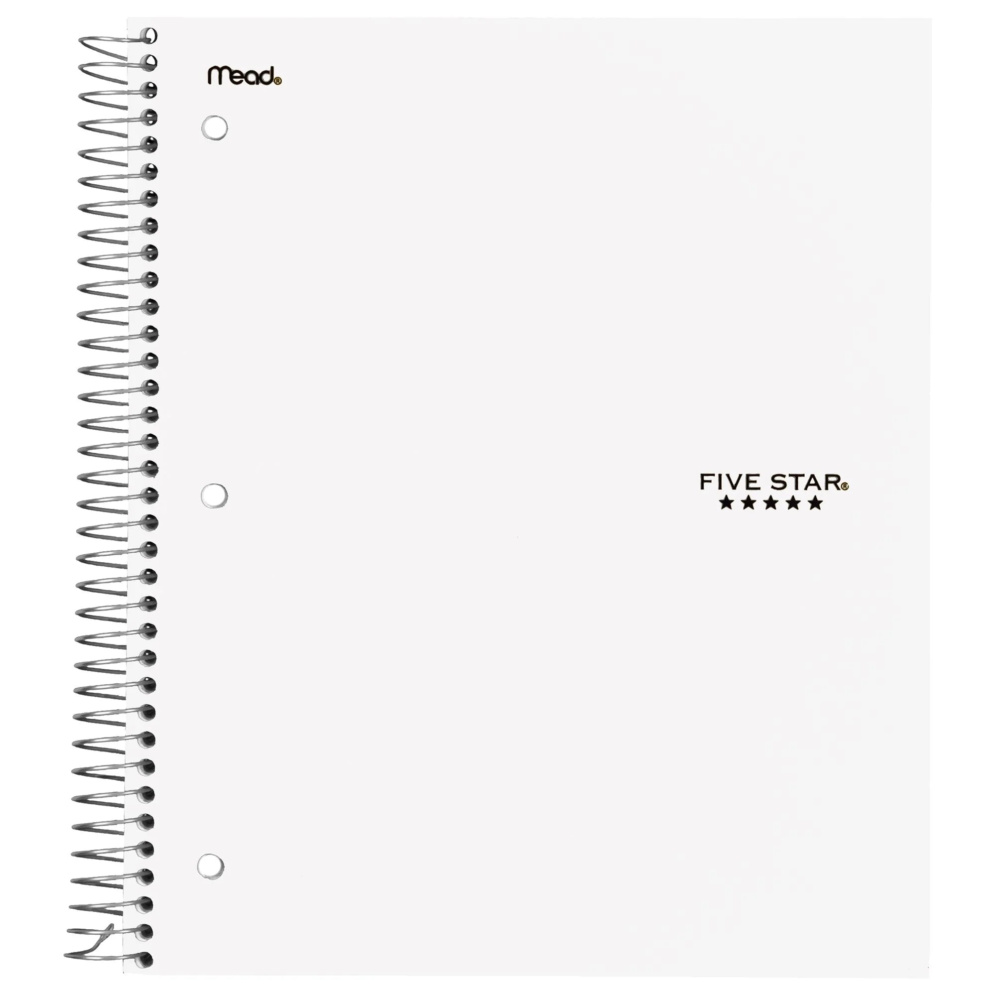 Five Star Wirebound Notebook,White