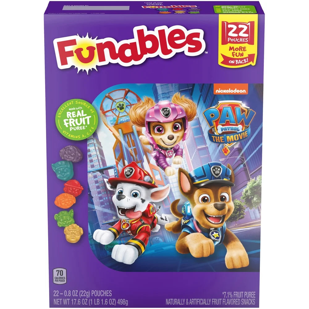 Funables Fruit Flavored Snacks, 0.8 oz, 22 Count