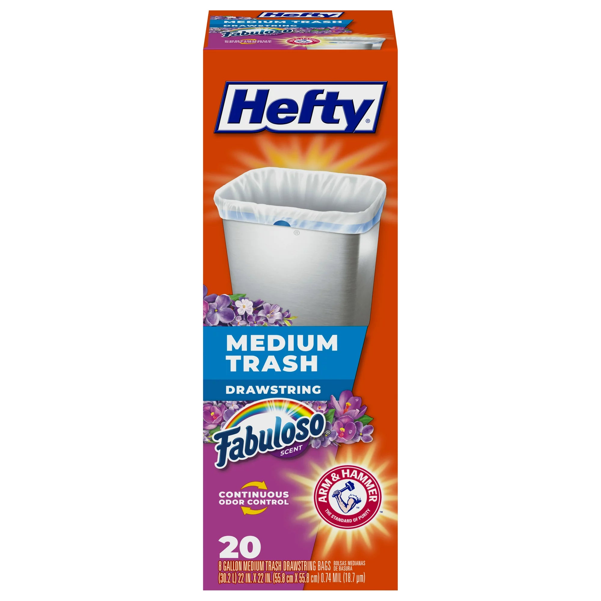 Hefty Medium Garbage Bags Fabuloso Scent