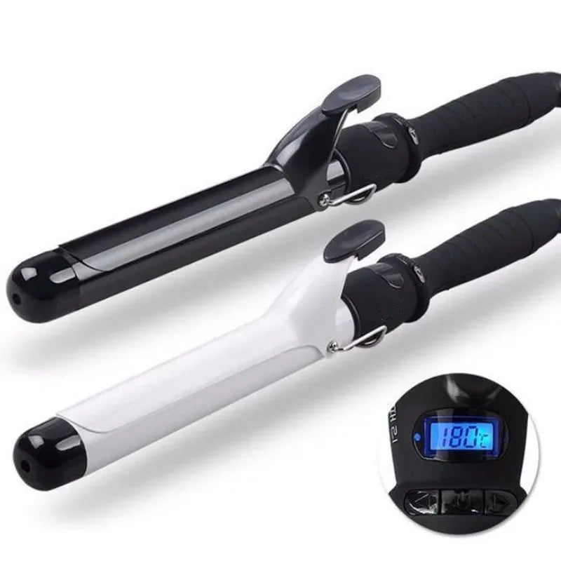 LCD Hair Curler: Professional Curling Iron Wand