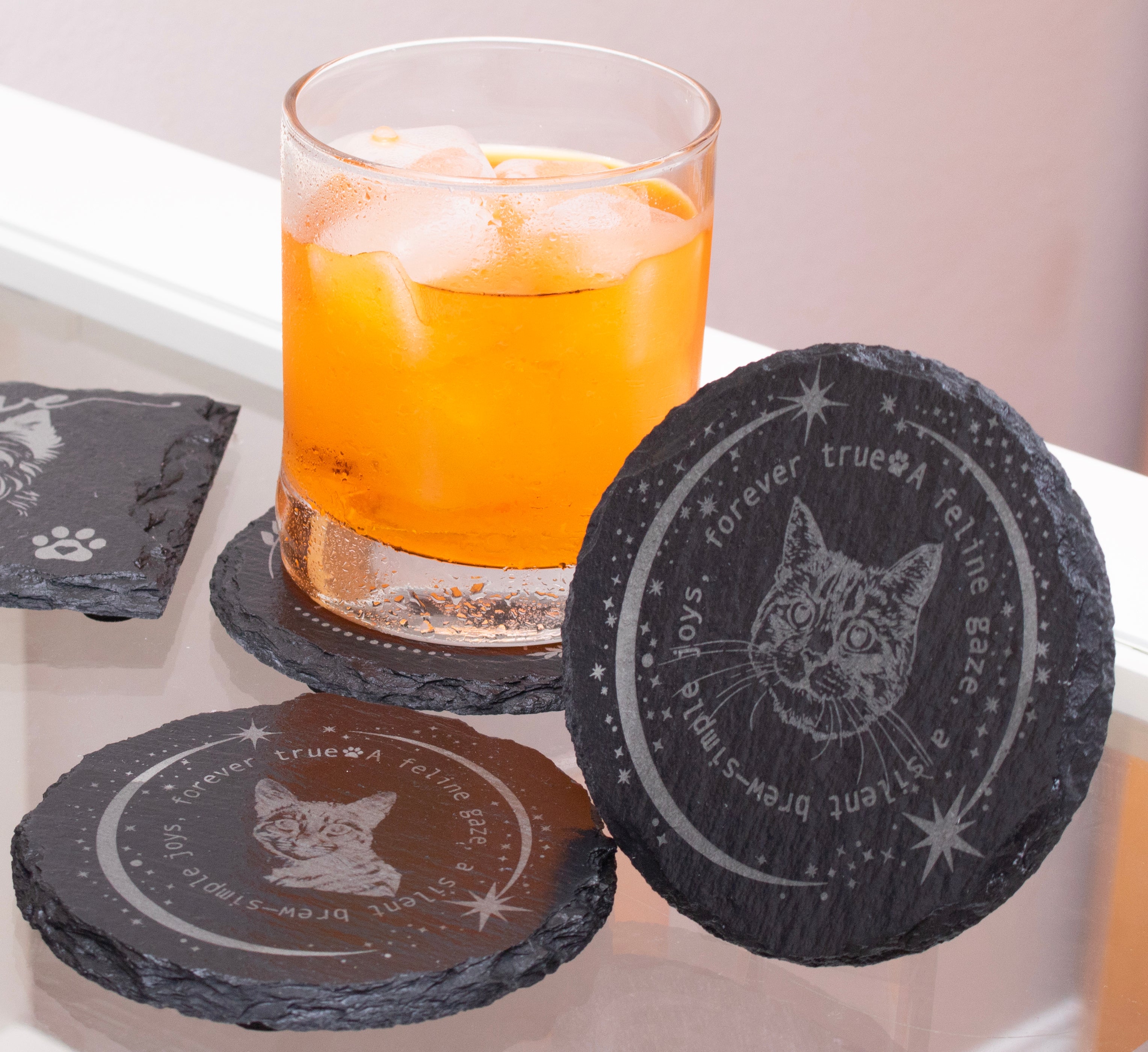 Custom Pet Photo Slate Coaster | Personalized Slate Coasters | Pet Coasters | Cute Coaster | Guest Gift Idea | Single or Multipack Slate