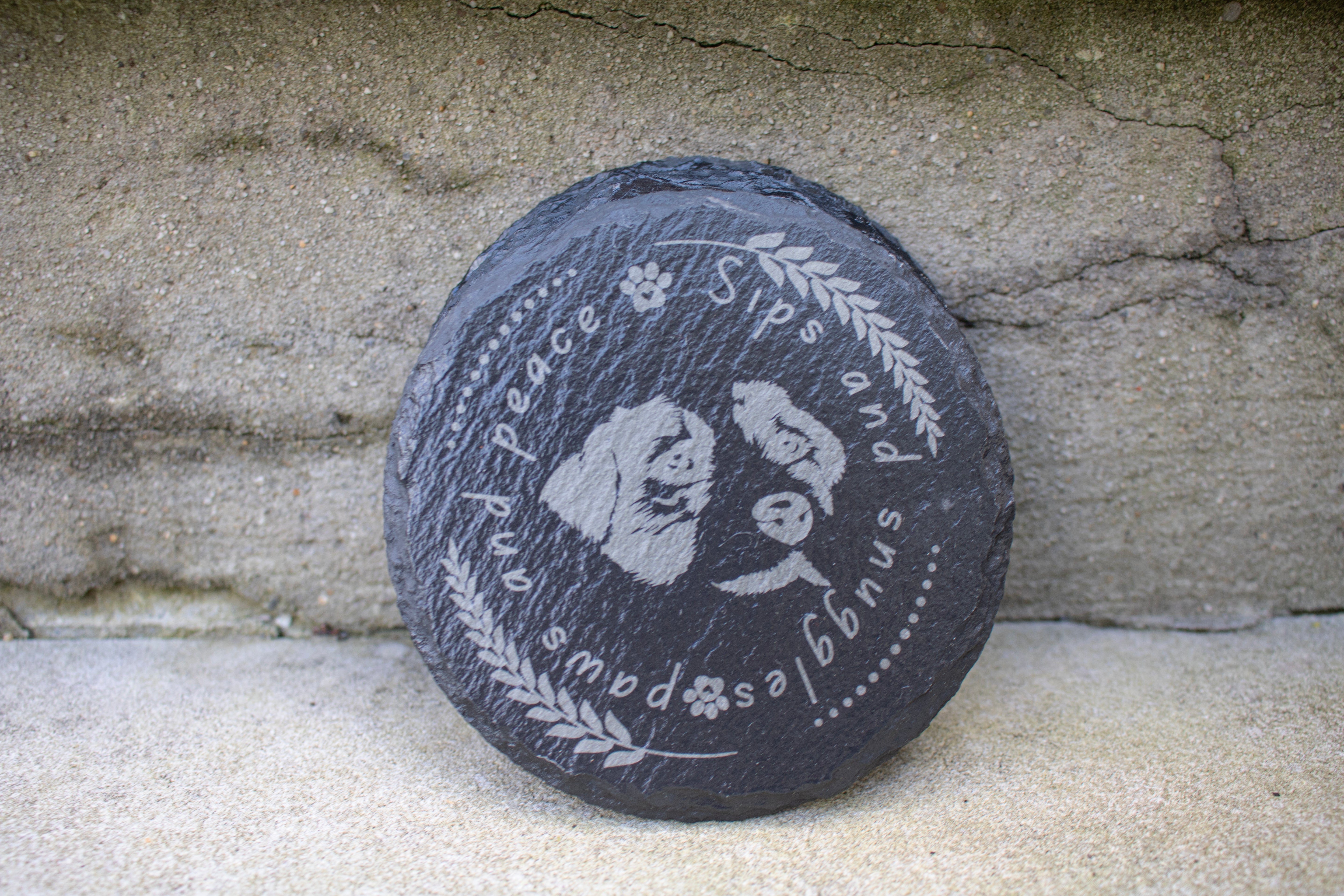 Custom Pet Photo Slate Coaster | Personalized Slate Coasters | Pet Coasters | Cute Coaster | Guest Gift Idea | Single or Multipack Slate