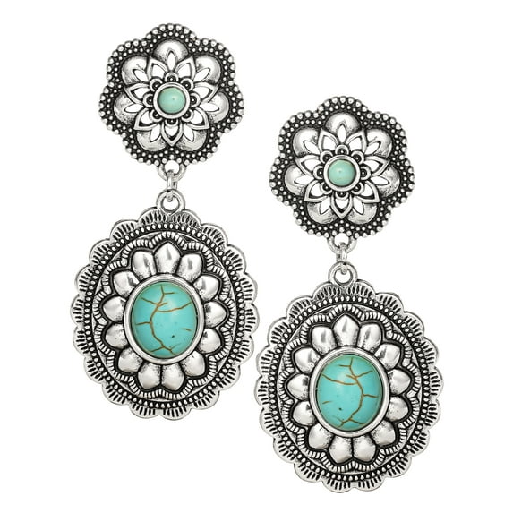 Jessica Simpson Faux Turquoise Drop Earrings