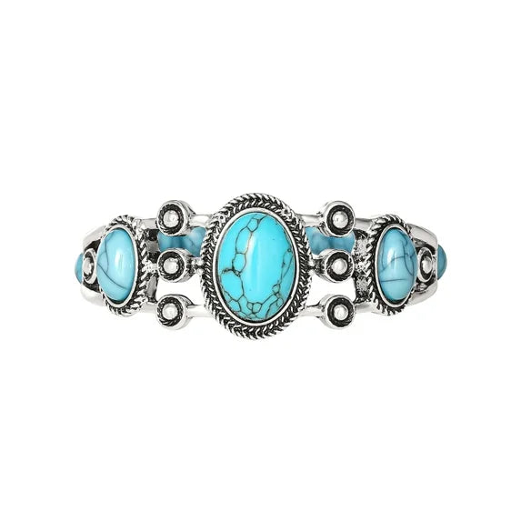 Jessica Simpson Faux Turquoise Stone Stretch Bracelet