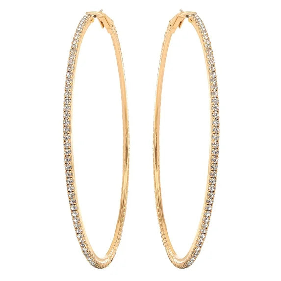 Jessica Simpson Women's Gold-Tone Hoop Earrings