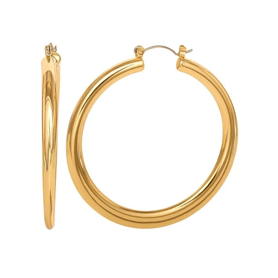 Jessica Simpson Women's Polished Hoop Earrings
