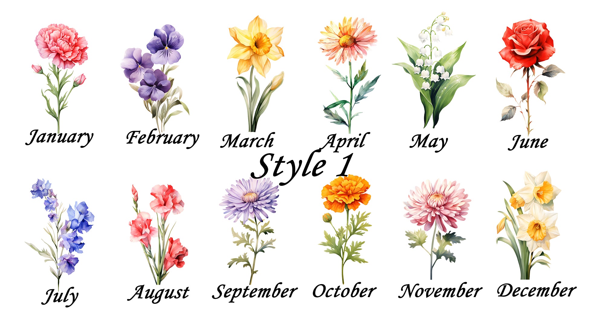 Personalized Grandma’s Garden Canvas | Birth Month Flower Wall Art | Custom Gift for Grandma from Grandkids |  Mother’s Day or Christmas