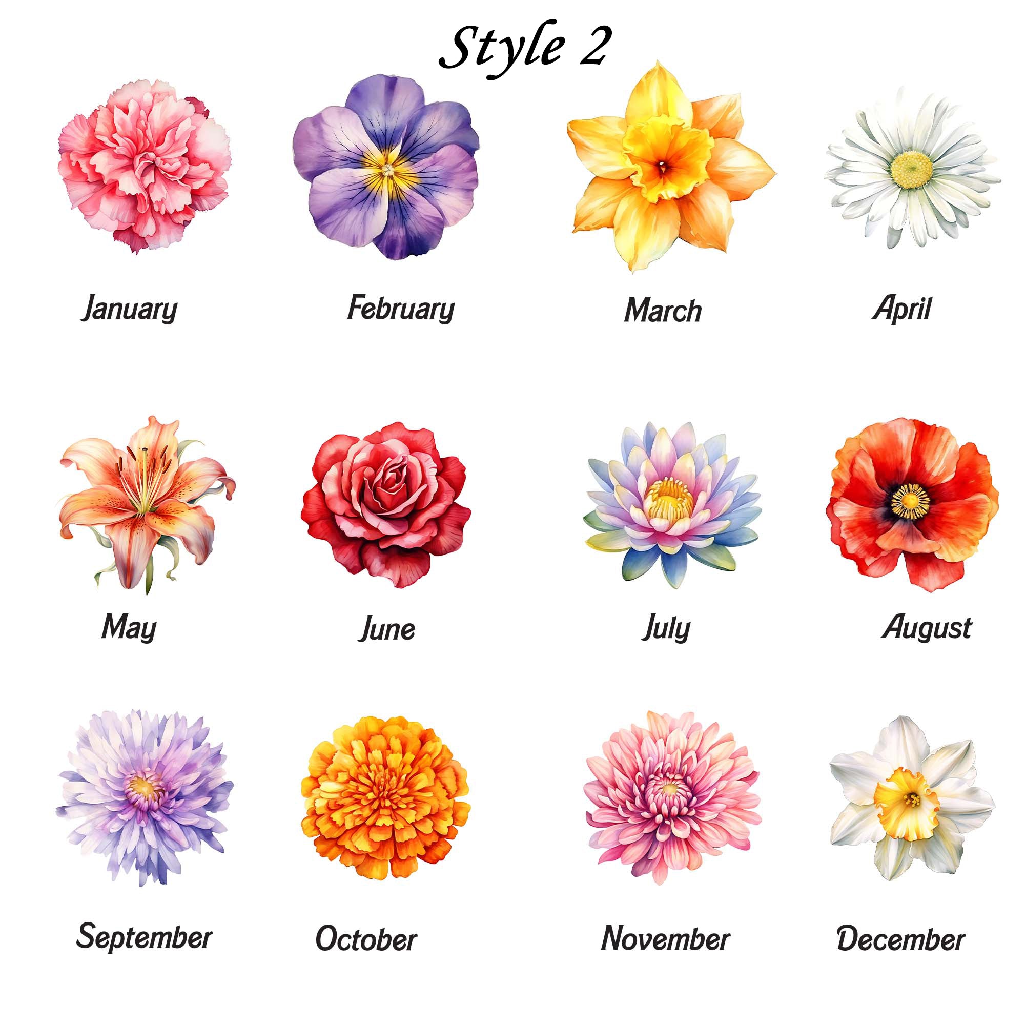 Personalized Grandma’s Garden Canvas | Birth Month Flower Wall Art | Custom Gift for Grandma from Grandkids |  Mother’s Day or Christmas