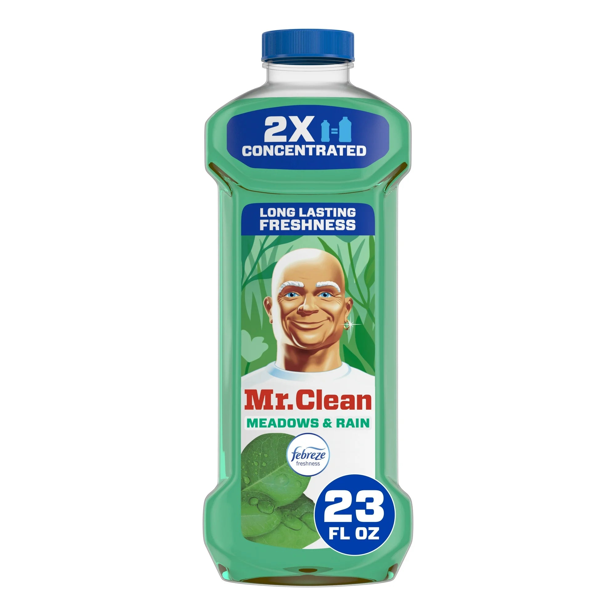 Mr. Clean 2X Concentrated Multi Surface Cleaner with Febreze Meadows & Rain Scent, 23 fl oz