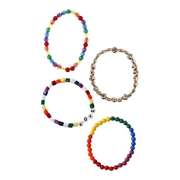 No Boundaries Women’s Beaded Stretch Bracelet Set – 4-Pack