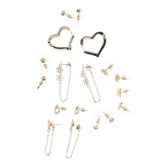 No Boundaries Women’s 9-Pack Earrings –  Stud Set