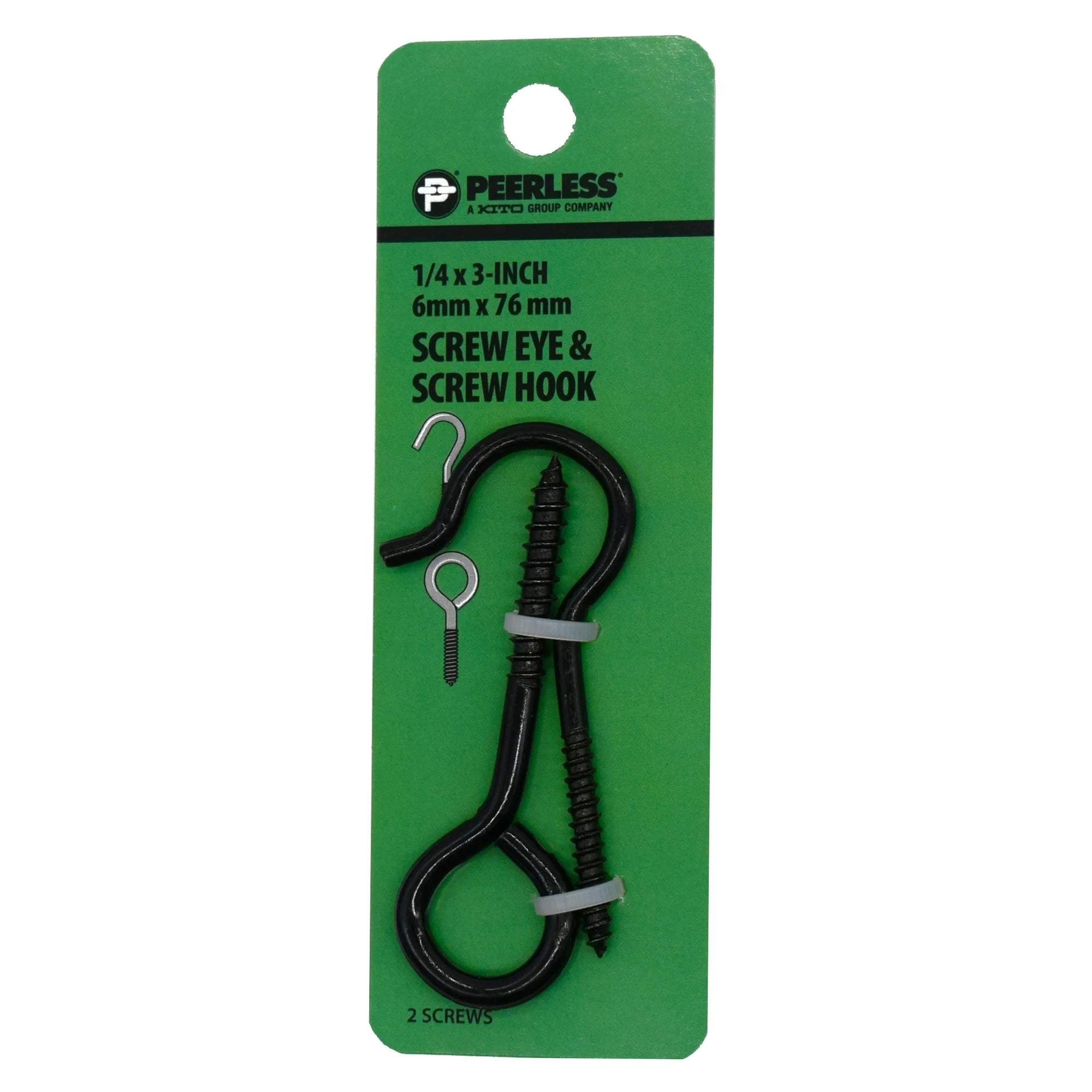 Black Screw Eye & Hook Set