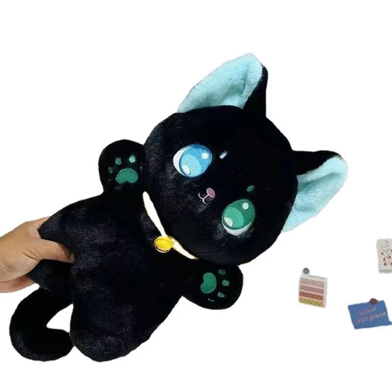 Black and White Cat Plush Toy Grab Stuffed Animal Patung Dolls Children's Toys Gifts Gift Toys for Kids Girl