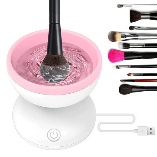 Portable Electric Makeup Brush Cleaner for Women: USB Charging
