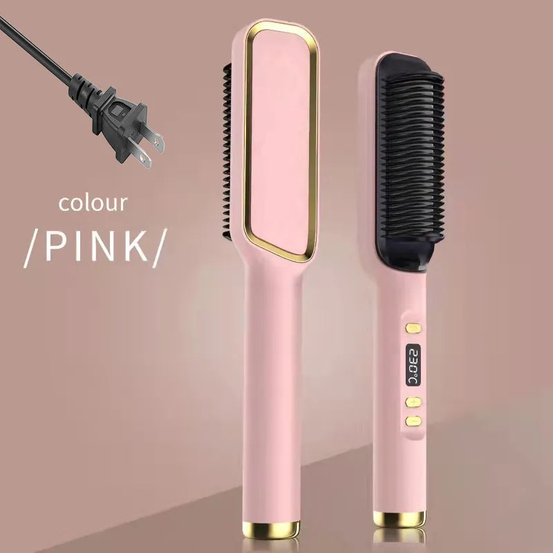 Electric Hot Comb: Multifunctional Straightener, Anti-Scald Styling Brush