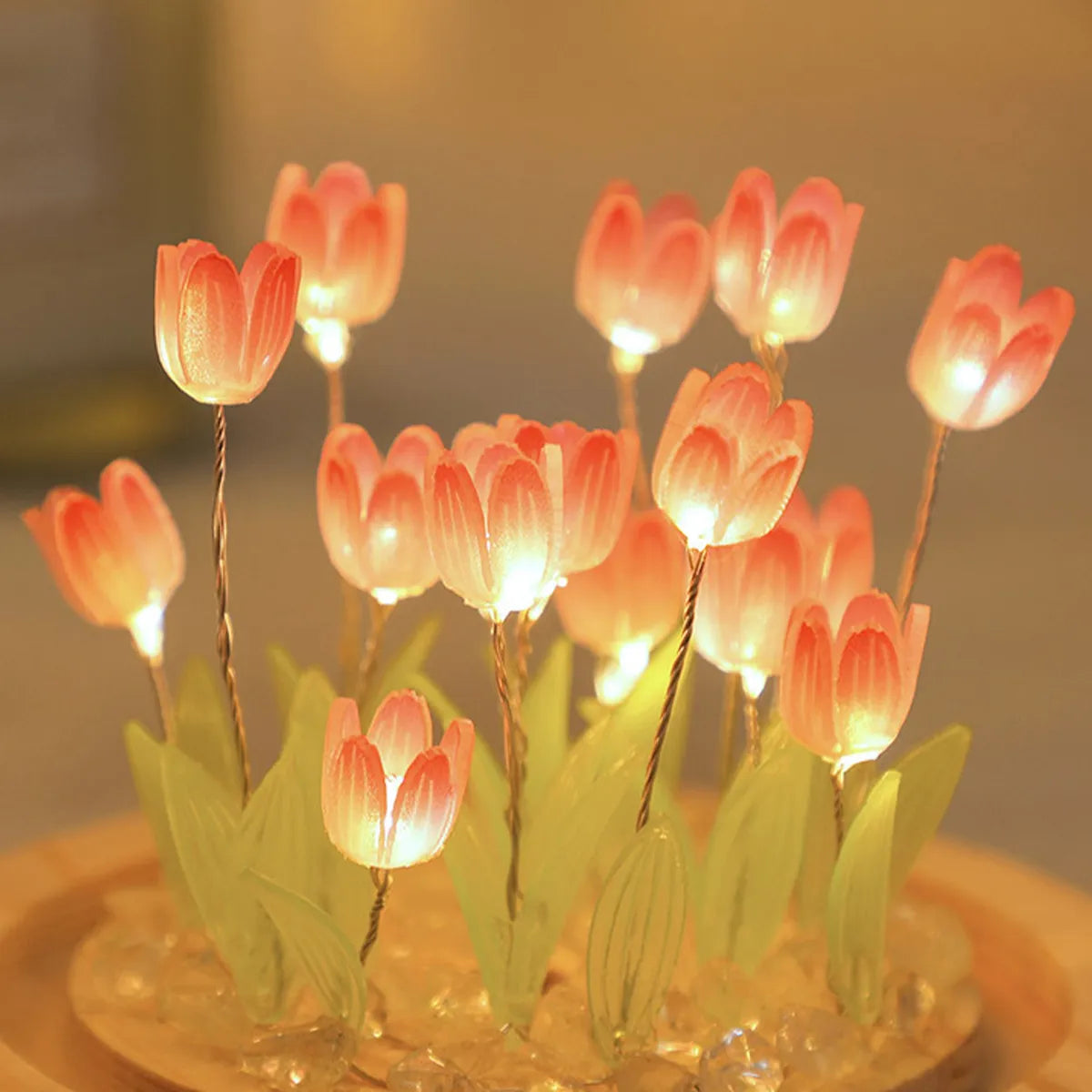 Tulip Night Light: DIY Simulation, Battery-Operated Lamp