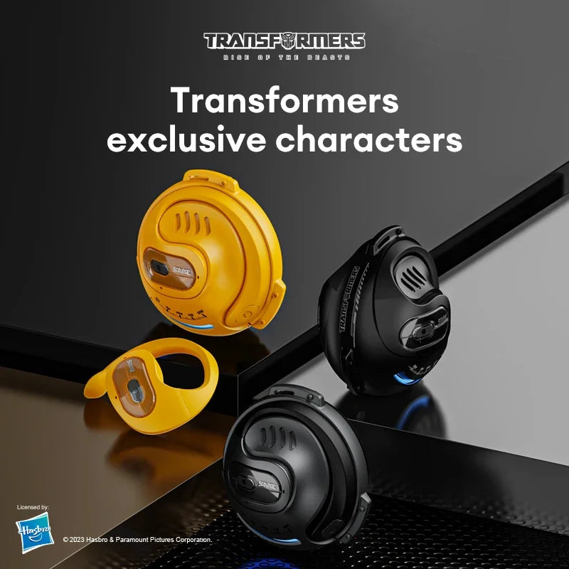 Transformers TF-T07 TWS Bluetooth 5.4 Earbuds HD Call Mic Low Latency Gaming Sport Headphones